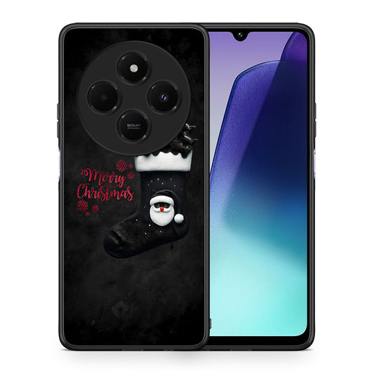 Θήκη Xiaomi Redmi 14C NFC / A3 Pro / Poco 75 4G / 5G Merry Cat Christmas από τη Smartfits με σχέδιο στο πίσω μέρος και μαύρο περίβλημα | Xiaomi Redmi 14C NFC / A3 Pro / Poco 75 4G / 5G Merry Cat Christmas case with colorful back and black bezels