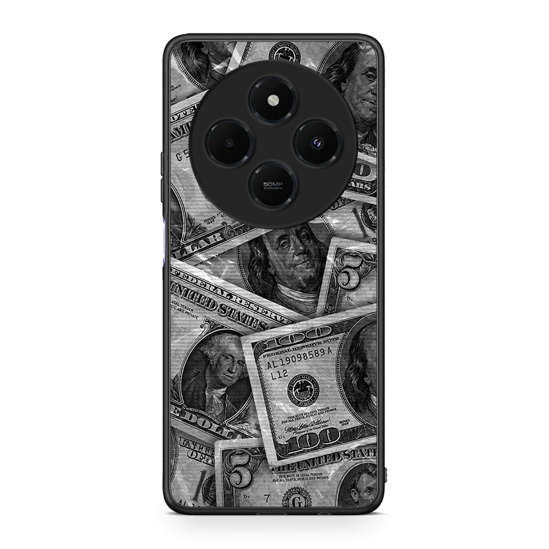 Xiaomi Redmi 14C NFC / A3 Pro / Poco 75 4G / 5G Money Dollars θήκη από τη Smartfits με σχέδιο στο πίσω μέρος και μαύρο περίβλημα | Smartphone case with colorful back and black bezels by Smartfits