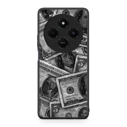 Xiaomi Redmi 14C NFC / A3 Pro / Poco 75 4G / 5G Money Dollars θήκη από τη Smartfits με σχέδιο στο πίσω μέρος και μαύρο περίβλημα | Smartphone case with colorful back and black bezels by Smartfits