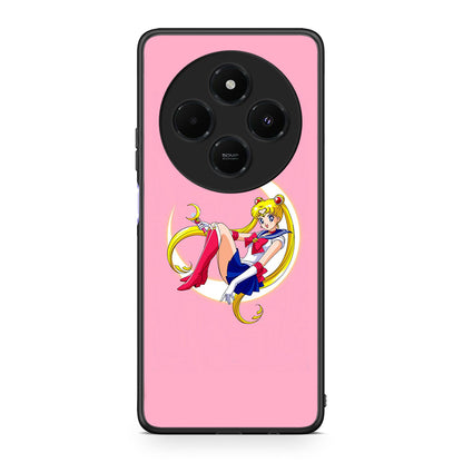 Xiaomi Redmi 14C NFC / A3 Pro / Poco 75 4G / 5G Moon Girl θήκη από τη Smartfits με σχέδιο στο πίσω μέρος και μαύρο περίβλημα | Smartphone case with colorful back and black bezels by Smartfits