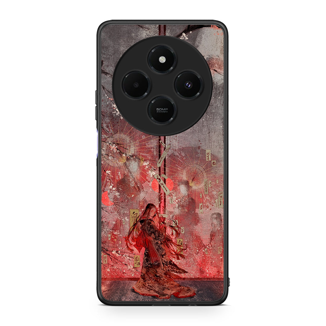 Xiaomi Redmi 14C NFC / A3 Pro / Poco 75 4G / 5G Nezuko Kamado θήκη από τη Smartfits με σχέδιο στο πίσω μέρος και μαύρο περίβλημα | Smartphone case with colorful back and black bezels by Smartfits