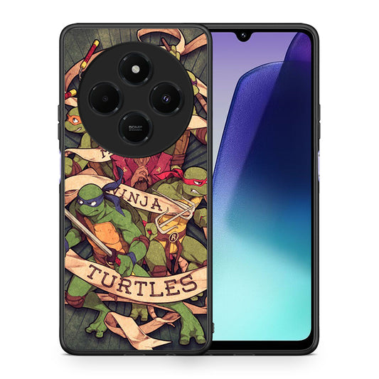 Θήκη Xiaomi Redmi 14C NFC / A3 Pro / Poco 75 4G / 5G Ninja Turtles από τη Smartfits με σχέδιο στο πίσω μέρος και μαύρο περίβλημα | Xiaomi Redmi 14C NFC / A3 Pro / Poco 75 4G / 5G Ninja Turtles case with colorful back and black bezels
