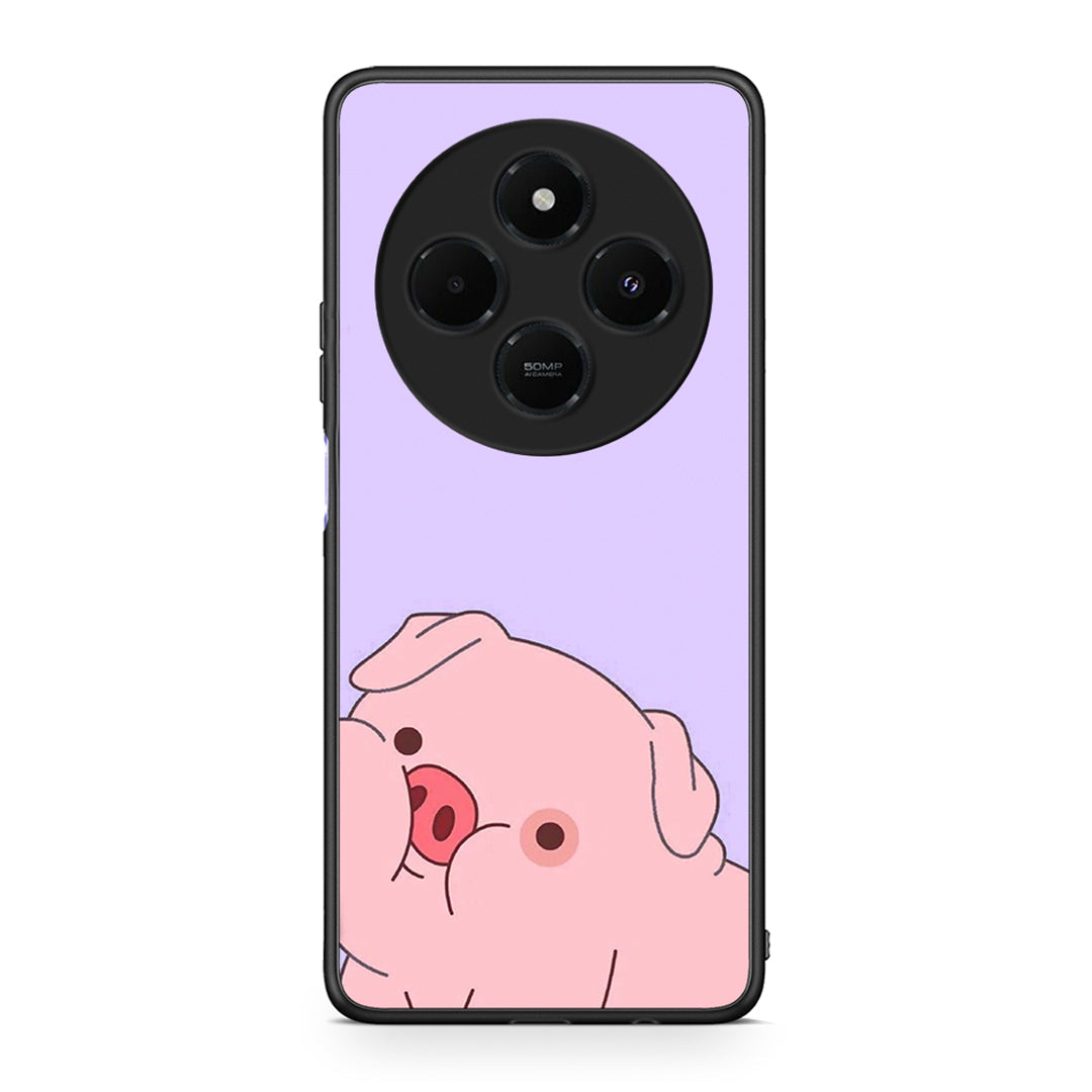 Xiaomi Redmi 14C NFC / A3 Pro / Poco 75 4G / 5G Pig Love 2 Θήκη Αγίου Βαλεντίνου από τη Smartfits με σχέδιο στο πίσω μέρος και μαύρο περίβλημα | Smartphone case with colorful back and black bezels by Smartfits