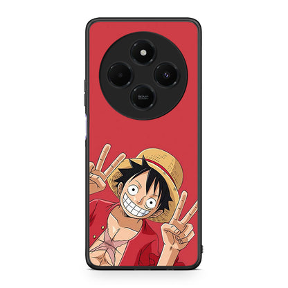 Xiaomi Redmi 14C NFC / A3 Pro / Poco 75 4G / 5G Pirate Luffy Θήκη από τη Smartfits με σχέδιο στο πίσω μέρος και μαύρο περίβλημα | Smartphone case with colorful back and black bezels by Smartfits