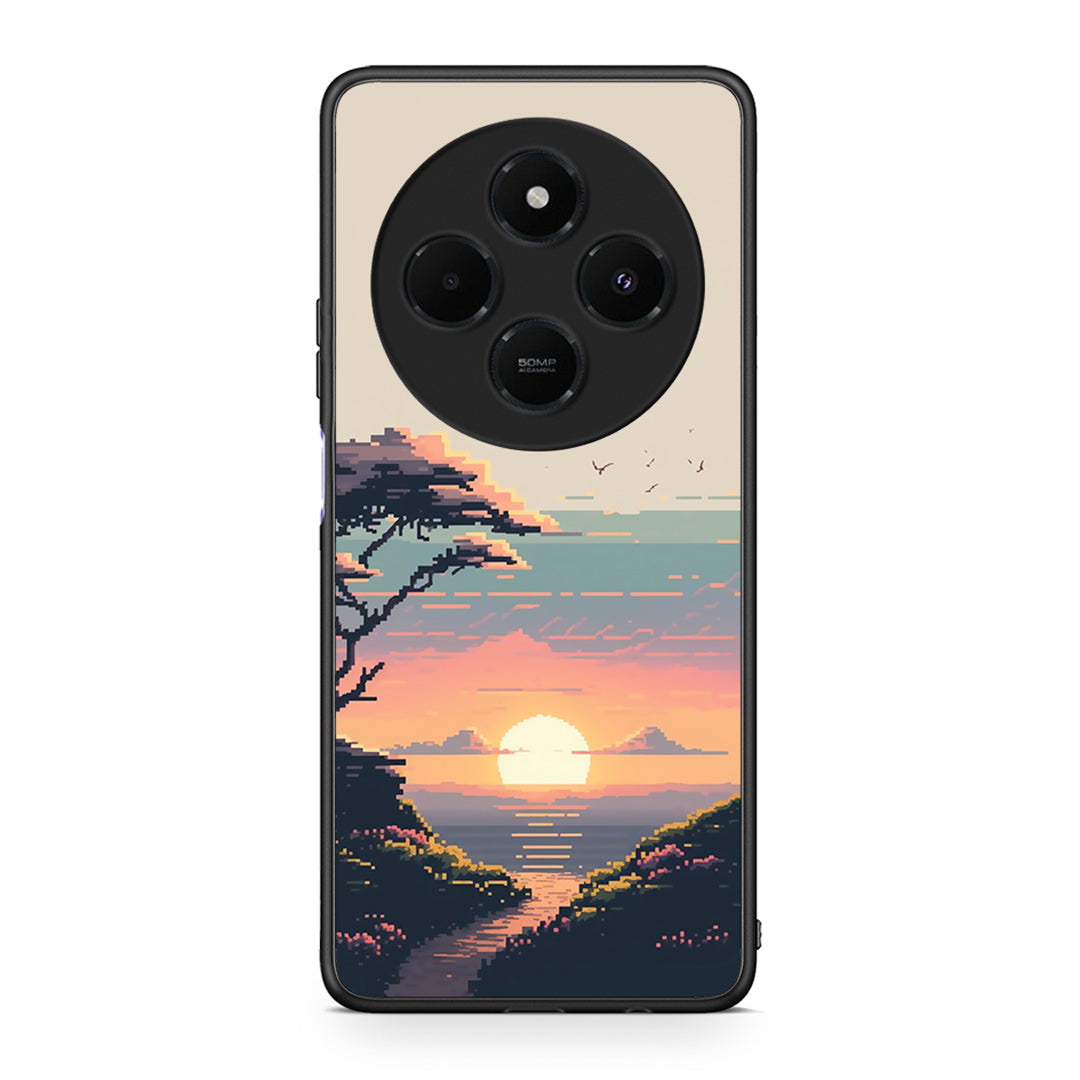 Xiaomi Redmi 14C NFC / A3 Pro / Poco 75 4G / 5G Pixel Sunset Θήκη από τη Smartfits με σχέδιο στο πίσω μέρος και μαύρο περίβλημα | Smartphone case with colorful back and black bezels by Smartfits