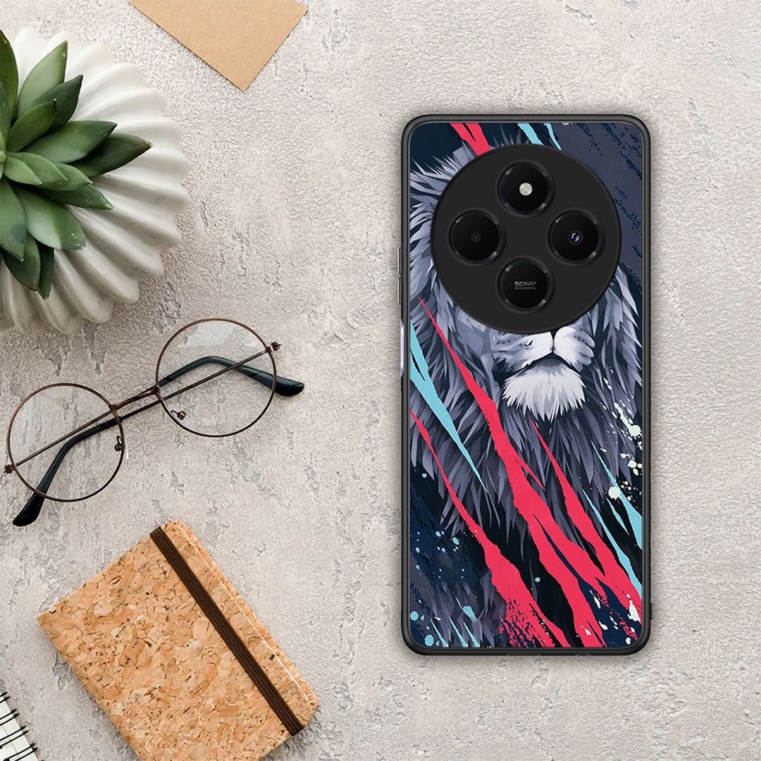 PopArt Lion Designer - Xiaomi Redmi 14C NFC / A3 Pro / Poco 75 4G / 5G θήκη