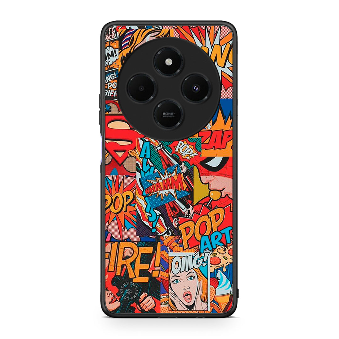 Xiaomi Redmi 14C NFC / A3 Pro / Poco 75 4G / 5G PopArt OMG θήκη από τη Smartfits με σχέδιο στο πίσω μέρος και μαύρο περίβλημα | Smartphone case with colorful back and black bezels by Smartfits