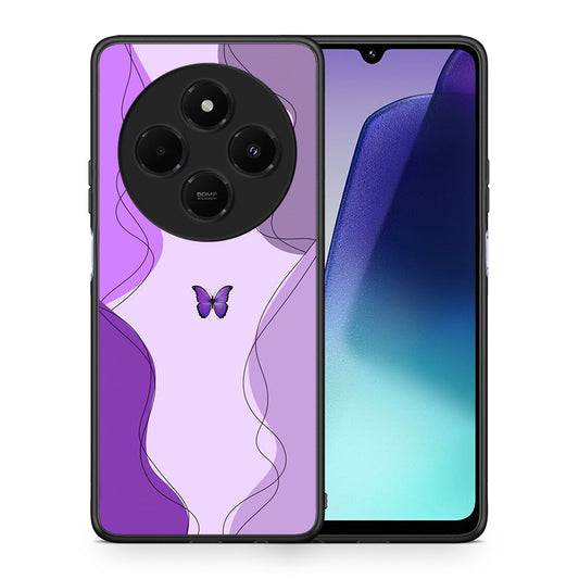 Purple Mariposa - Xiaomi Redmi 14C NFC / A3 Pro / Poco 75 4G / 5G θήκη