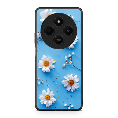 Xiaomi Redmi 14C NFC / A3 Pro / Poco 75 4G / 5G Real Daisies θήκη από τη Smartfits με σχέδιο στο πίσω μέρος και μαύρο περίβλημα | Smartphone case with colorful back and black bezels by Smartfits