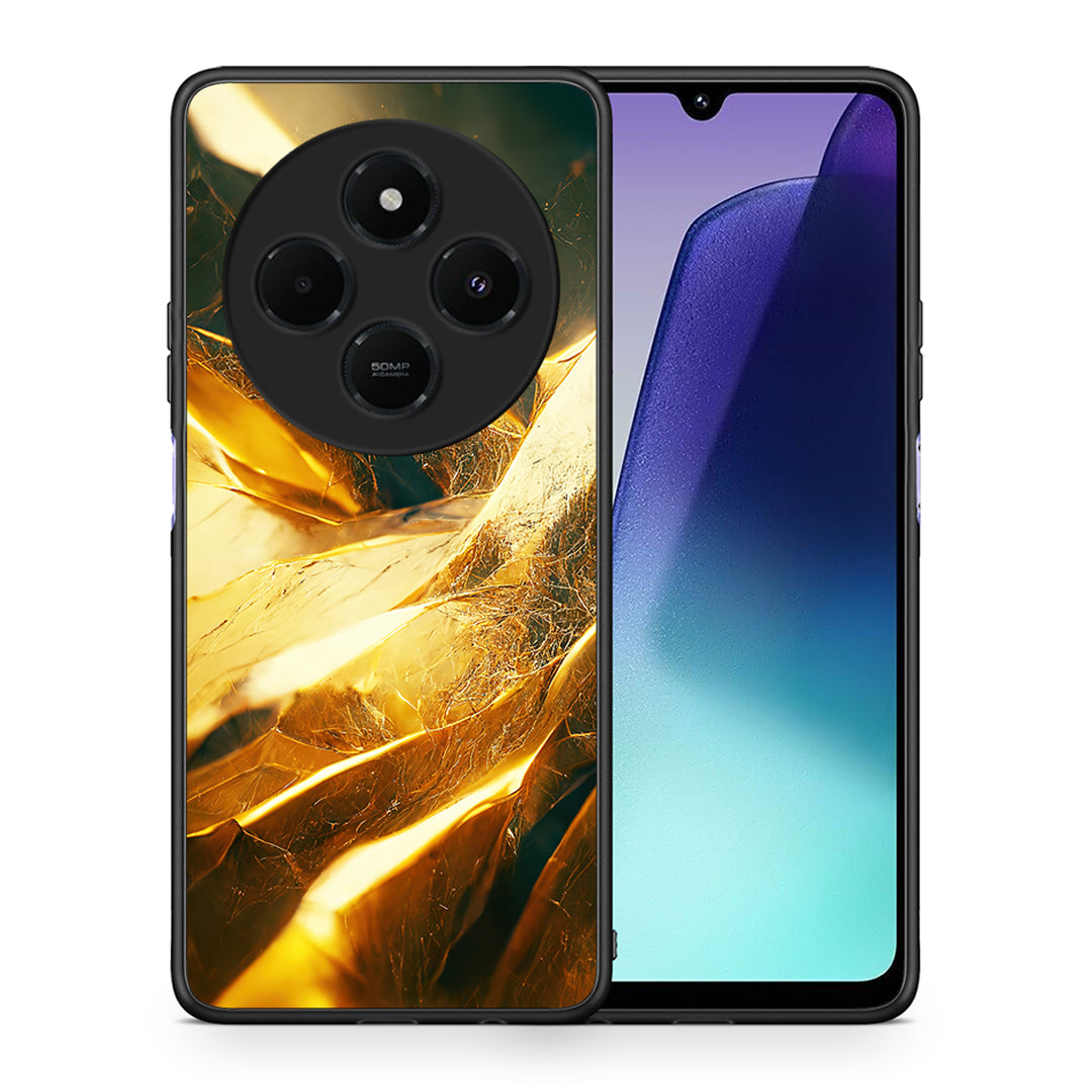 Θήκη Xiaomi Redmi 14C NFC / A3 Pro / Poco 75 4G / 5G Real Gold από τη Smartfits με σχέδιο στο πίσω μέρος και μαύρο περίβλημα | Xiaomi Redmi 14C NFC / A3 Pro / Poco 75 4G / 5G Real Gold case with colorful back and black bezels