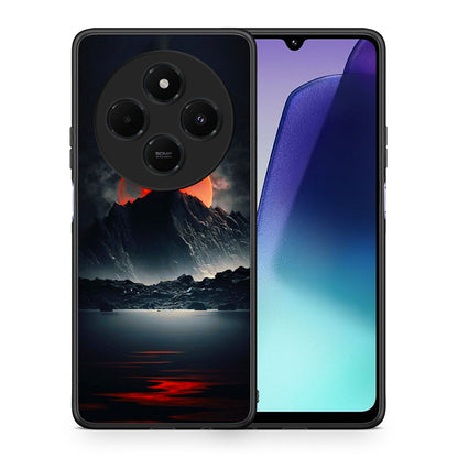 Θήκη Xiaomi Redmi 14C NFC / A3 Pro / Poco 75 4G / 5G Red Full Moon από τη Smartfits με σχέδιο στο πίσω μέρος και μαύρο περίβλημα | Xiaomi Redmi 14C NFC / A3 Pro / Poco 75 4G / 5G Red Full Moon case with colorful back and black bezels