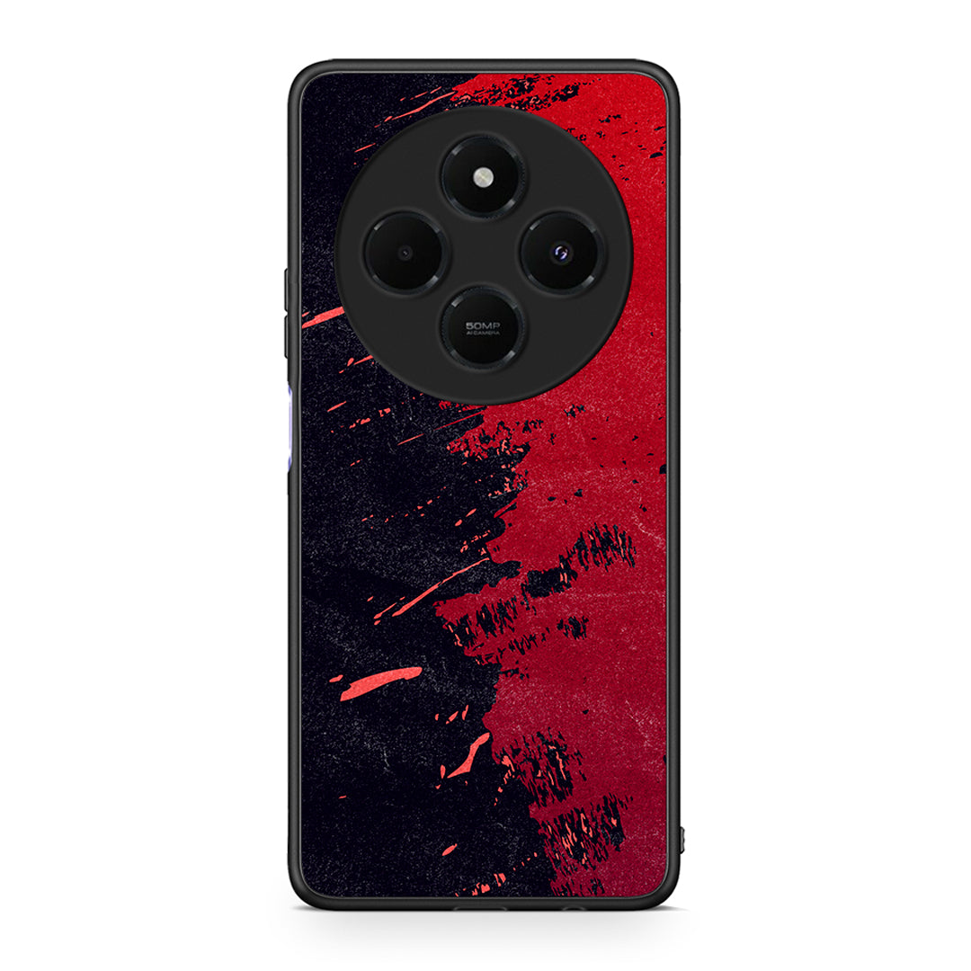 Xiaomi Redmi 14C NFC / A3 Pro / Poco 75 4G / 5G Red Paint Θήκη Αγίου Βαλεντίνου από τη Smartfits με σχέδιο στο πίσω μέρος και μαύρο περίβλημα | Smartphone case with colorful back and black bezels by Smartfits