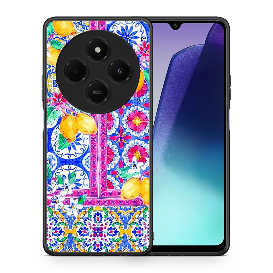 Θήκη Xiaomi Redmi 14C NFC / A3 Pro / Poco 75 4G / 5G Retro Spring από τη Smartfits με σχέδιο στο πίσω μέρος και μαύρο περίβλημα | Xiaomi Redmi 14C NFC / A3 Pro / Poco 75 4G / 5G Retro Spring case with colorful back and black bezels