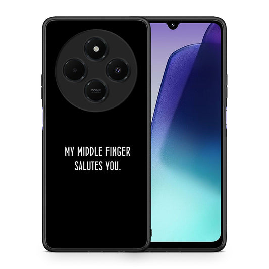 Θήκη Xiaomi Redmi 14C NFC / A3 Pro / Poco 75 4G / 5G Salute από τη Smartfits με σχέδιο στο πίσω μέρος και μαύρο περίβλημα | Xiaomi Redmi 14C NFC / A3 Pro / Poco 75 4G / 5G Salute case with colorful back and black bezels