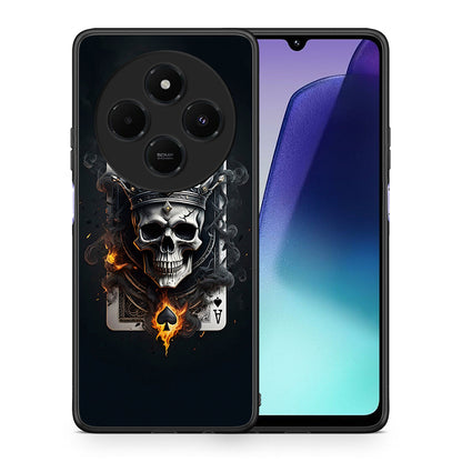 Θήκη Xiaomi Redmi 14C NFC / A3 Pro / Poco 75 4G / 5G Skull King Ace από τη Smartfits με σχέδιο στο πίσω μέρος και μαύρο περίβλημα | Xiaomi Redmi 14C NFC / A3 Pro / Poco 75 4G / 5G Skull King Ace case with colorful back and black bezels
