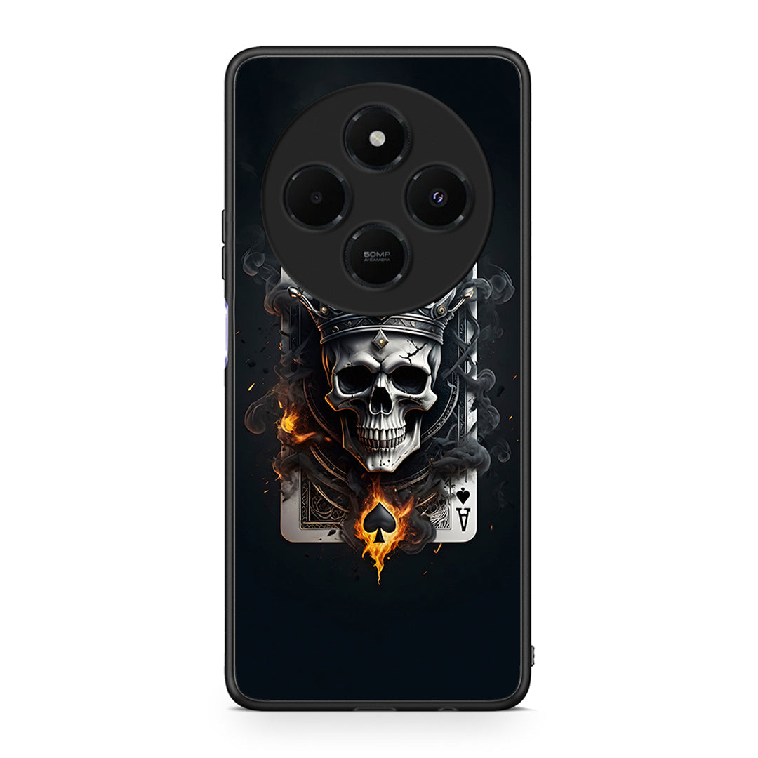 Xiaomi Redmi 14C NFC / A3 Pro / Poco 75 4G / 5G Skull King Ace θήκη από τη Smartfits με σχέδιο στο πίσω μέρος και μαύρο περίβλημα | Smartphone case with colorful back and black bezels by Smartfits