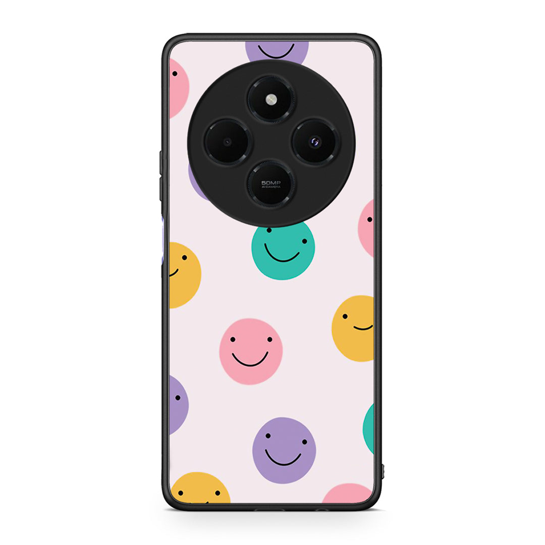 Xiaomi Redmi 14C NFC / A3 Pro / Poco 75 4G / 5G Smiley Faces θήκη από τη Smartfits με σχέδιο στο πίσω μέρος και μαύρο περίβλημα | Smartphone case with colorful back and black bezels by Smartfits
