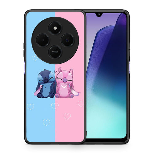 Θήκη Xiaomi Redmi 14C NFC / A3 Pro / Poco 75 4G / 5G Stitch And Angel από τη Smartfits με σχέδιο στο πίσω μέρος και μαύρο περίβλημα | Xiaomi Redmi 14C NFC / A3 Pro / Poco 75 4G / 5G Stitch And Angel case with colorful back and black bezels