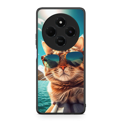 Xiaomi Redmi 14C NFC / A3 Pro / Poco 75 4G / 5G Summer Cat θήκη από τη Smartfits με σχέδιο στο πίσω μέρος και μαύρο περίβλημα | Smartphone case with colorful back and black bezels by Smartfits