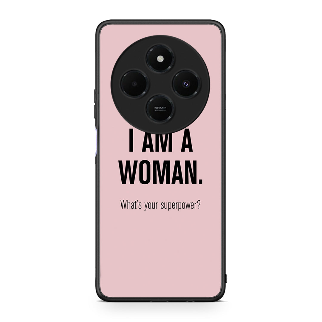 Xiaomi Redmi 14C NFC / A3 Pro / Poco 75 4G / 5G Superpower Woman θήκη από τη Smartfits με σχέδιο στο πίσω μέρος και μαύρο περίβλημα | Smartphone case with colorful back and black bezels by Smartfits