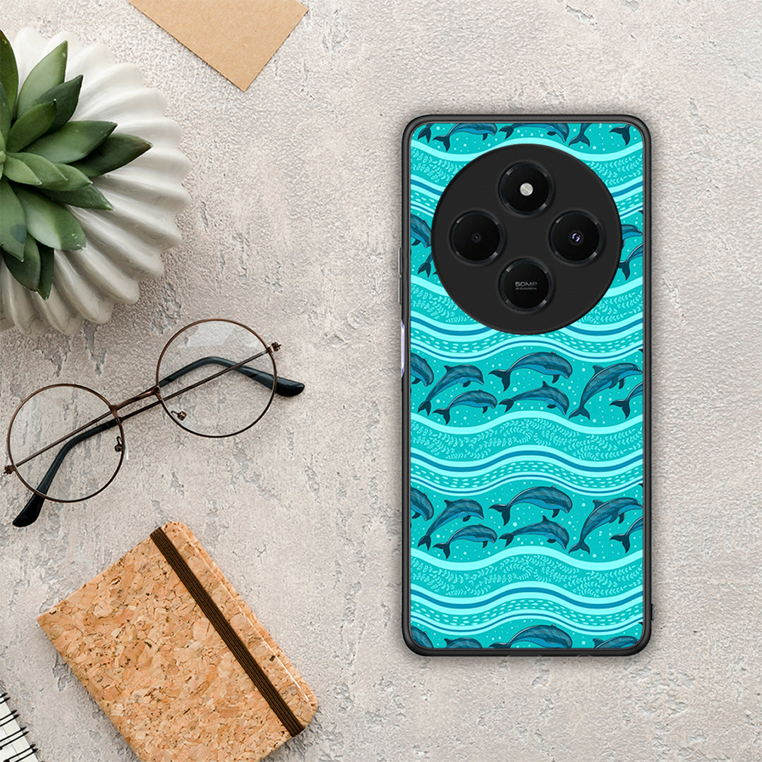 Swimming Dolphins - Xiaomi Redmi 14C NFC / A3 Pro / Poco 75 4G / 5G θήκη