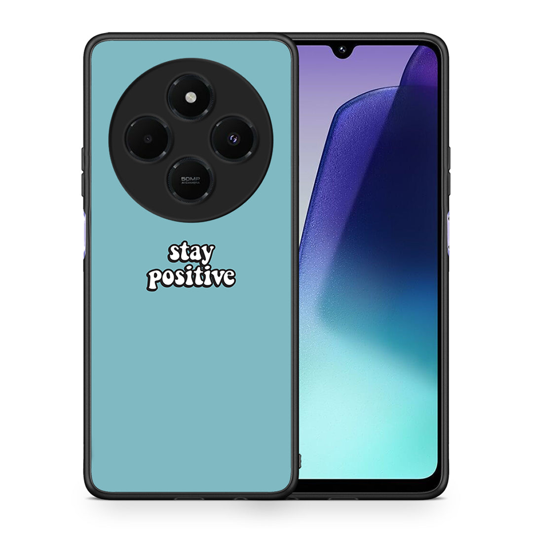 Θήκη Xiaomi Redmi 14C NFC / A3 Pro / Poco 75 4G / 5G Positive Text από τη Smartfits με σχέδιο στο πίσω μέρος και μαύρο περίβλημα | Xiaomi Redmi 14C NFC / A3 Pro / Poco 75 4G / 5G Positive Text case with colorful back and black bezels