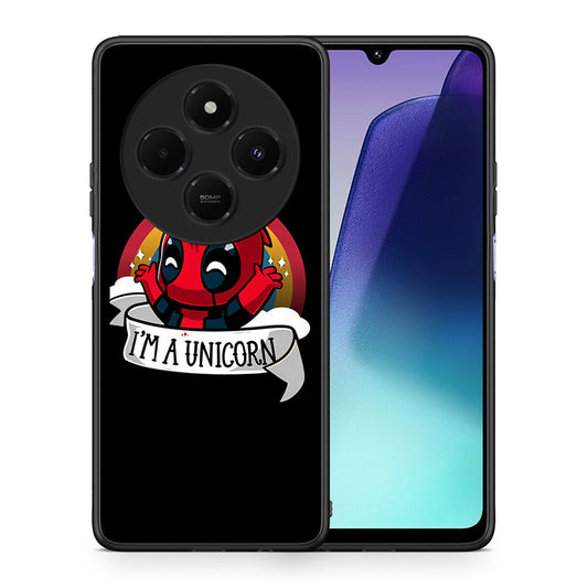 Θήκη Xiaomi Redmi 14C NFC / A3 Pro / Poco 75 4G / 5G Unicorn Deadpool από τη Smartfits με σχέδιο στο πίσω μέρος και μαύρο περίβλημα | Xiaomi Redmi 14C NFC / A3 Pro / Poco 75 4G / 5G Unicorn Deadpool case with colorful back and black bezels