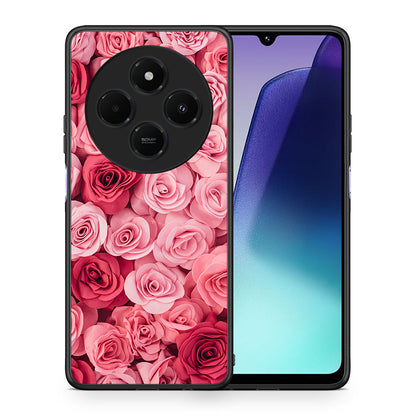 Θήκη Xiaomi Redmi 14C NFC / A3 Pro / Poco 75 4G / 5G RoseGarden Valentine από τη Smartfits με σχέδιο στο πίσω μέρος και μαύρο περίβλημα | Xiaomi Redmi 14C NFC / A3 Pro / Poco 75 4G / 5G RoseGarden Valentine case with colorful back and black bezels