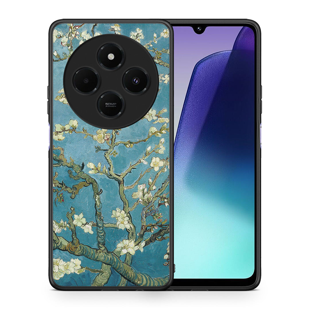 Θήκη Xiaomi Redmi 14C NFC / A3 Pro / Poco 75 4G / 5G White Blossoms από τη Smartfits με σχέδιο στο πίσω μέρος και μαύρο περίβλημα | Xiaomi Redmi 14C NFC / A3 Pro / Poco 75 4G / 5G White Blossoms case with colorful back and black bezels