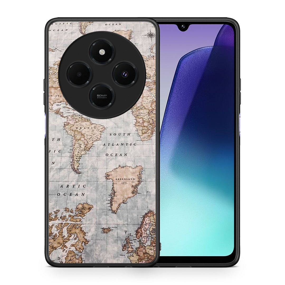World Map - Xiaomi Redmi 14C NFC / A3 Pro / Poco 75 4G / 5G θήκη