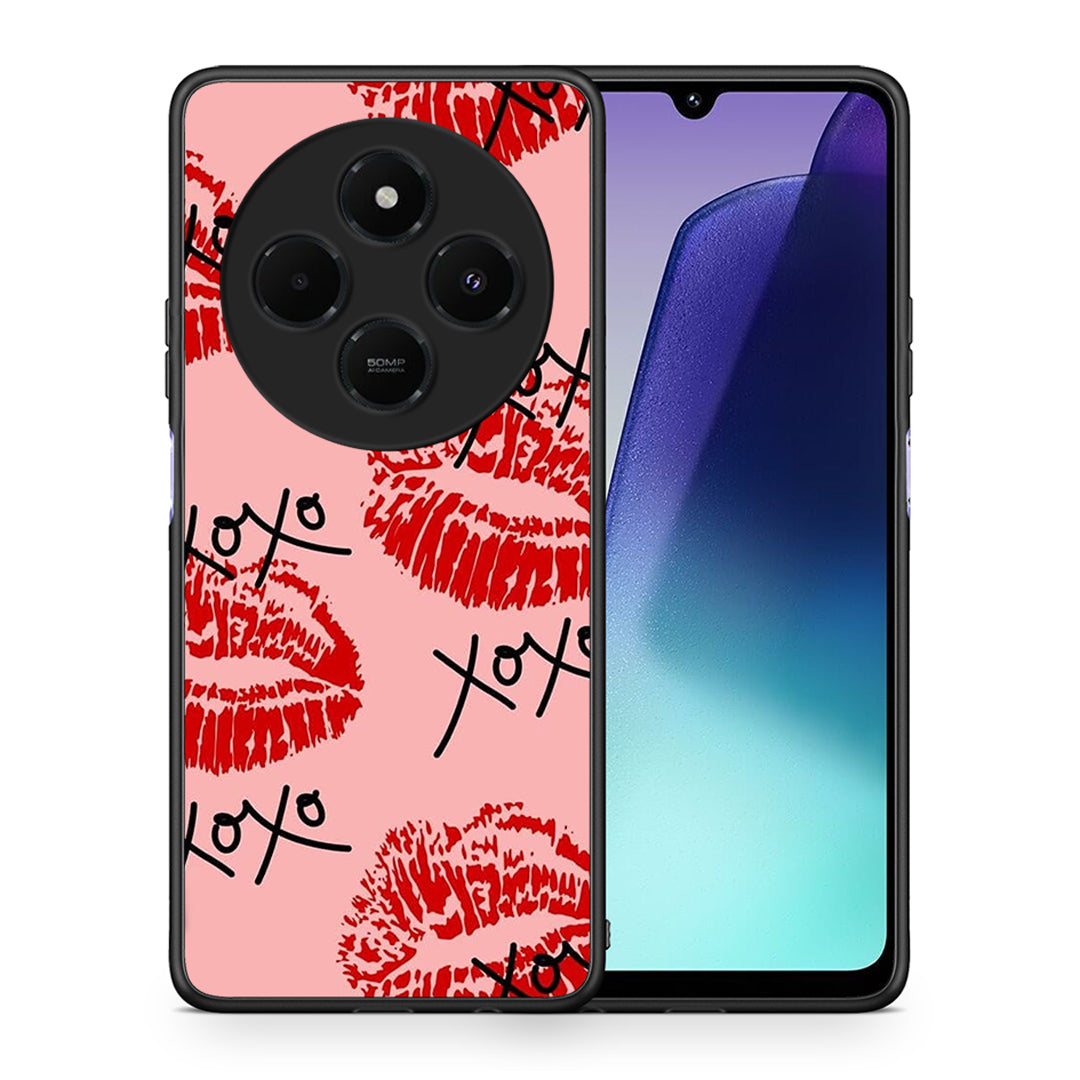 Θήκη Xiaomi Redmi 14C NFC / A3 Pro / Poco 75 4G / 5G XOXO Lips από τη Smartfits με σχέδιο στο πίσω μέρος και μαύρο περίβλημα | Xiaomi Redmi 14C NFC / A3 Pro / Poco 75 4G / 5G XOXO Lips case with colorful back and black bezels