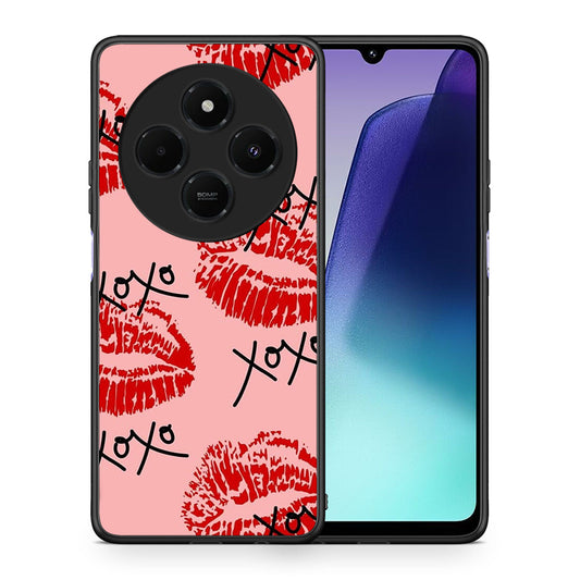 Θήκη Xiaomi Redmi 14C NFC / A3 Pro / Poco 75 4G / 5G XOXO Lips από τη Smartfits με σχέδιο στο πίσω μέρος και μαύρο περίβλημα | Xiaomi Redmi 14C NFC / A3 Pro / Poco 75 4G / 5G XOXO Lips case with colorful back and black bezels