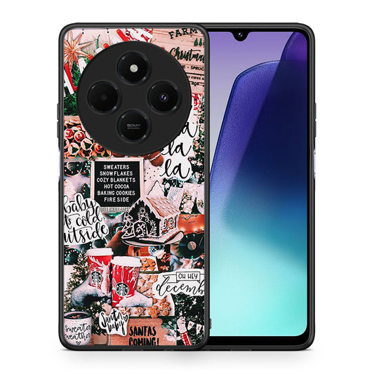 Θήκη Xiaomi Redmi 14C NFC / A3 Pro / Poco 75 4G / 5G Xmas Habbits από τη Smartfits με σχέδιο στο πίσω μέρος και μαύρο περίβλημα | Xiaomi Redmi 14C NFC / A3 Pro / Poco 75 4G / 5G Xmas Habbits case with colorful back and black bezels