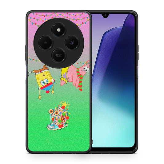 Θήκη Xiaomi Redmi 14C NFC / A3 Pro / Poco 75 4G / 5G Xmas Lights από τη Smartfits με σχέδιο στο πίσω μέρος και μαύρο περίβλημα | Xiaomi Redmi 14C NFC / A3 Pro / Poco 75 4G / 5G Xmas Lights case with colorful back and black bezels