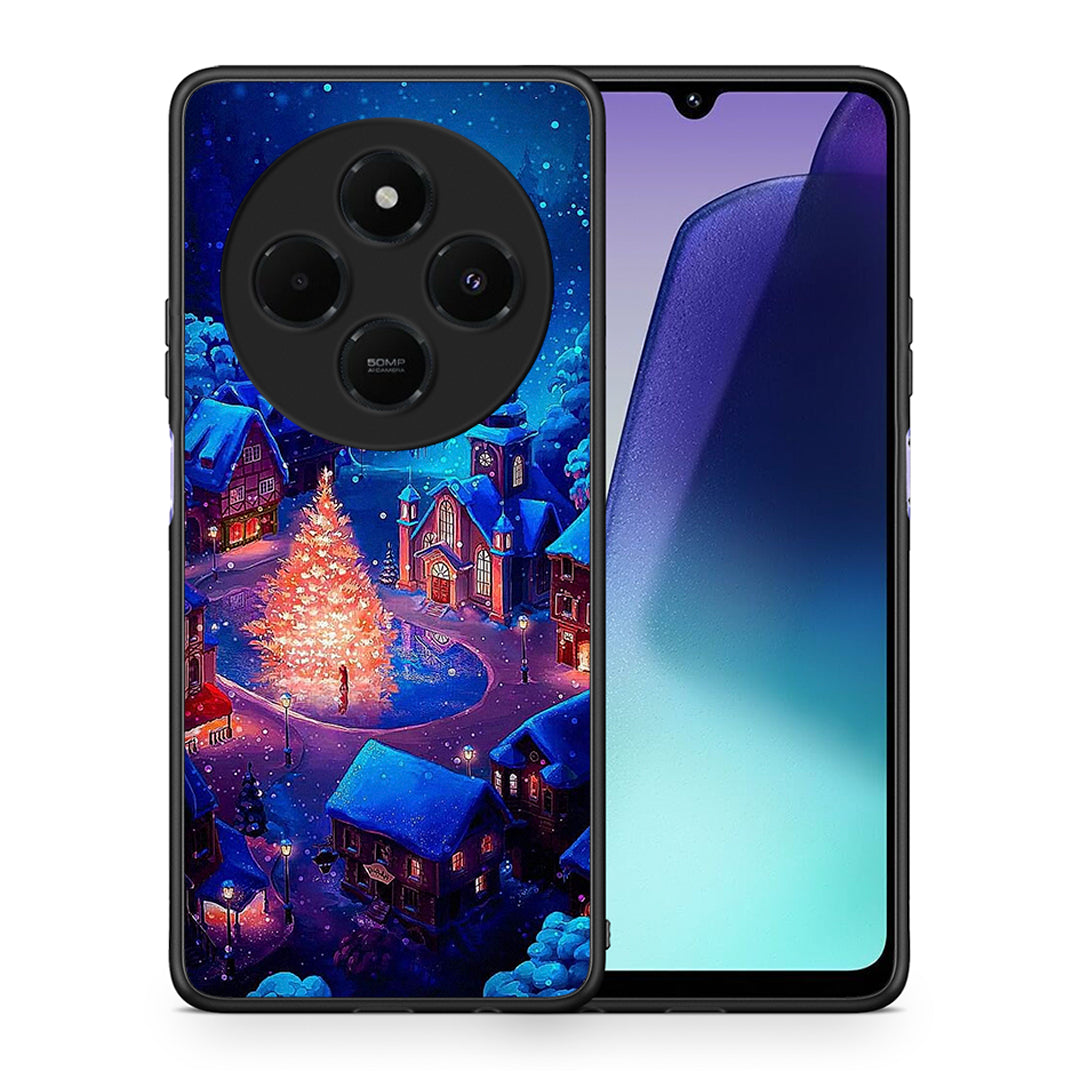Θήκη Xiaomi Redmi 14C NFC / A3 Pro / Poco 75 4G / 5G Xmas Village από τη Smartfits με σχέδιο στο πίσω μέρος και μαύρο περίβλημα | Xiaomi Redmi 14C NFC / A3 Pro / Poco 75 4G / 5G Xmas Village case with colorful back and black bezels