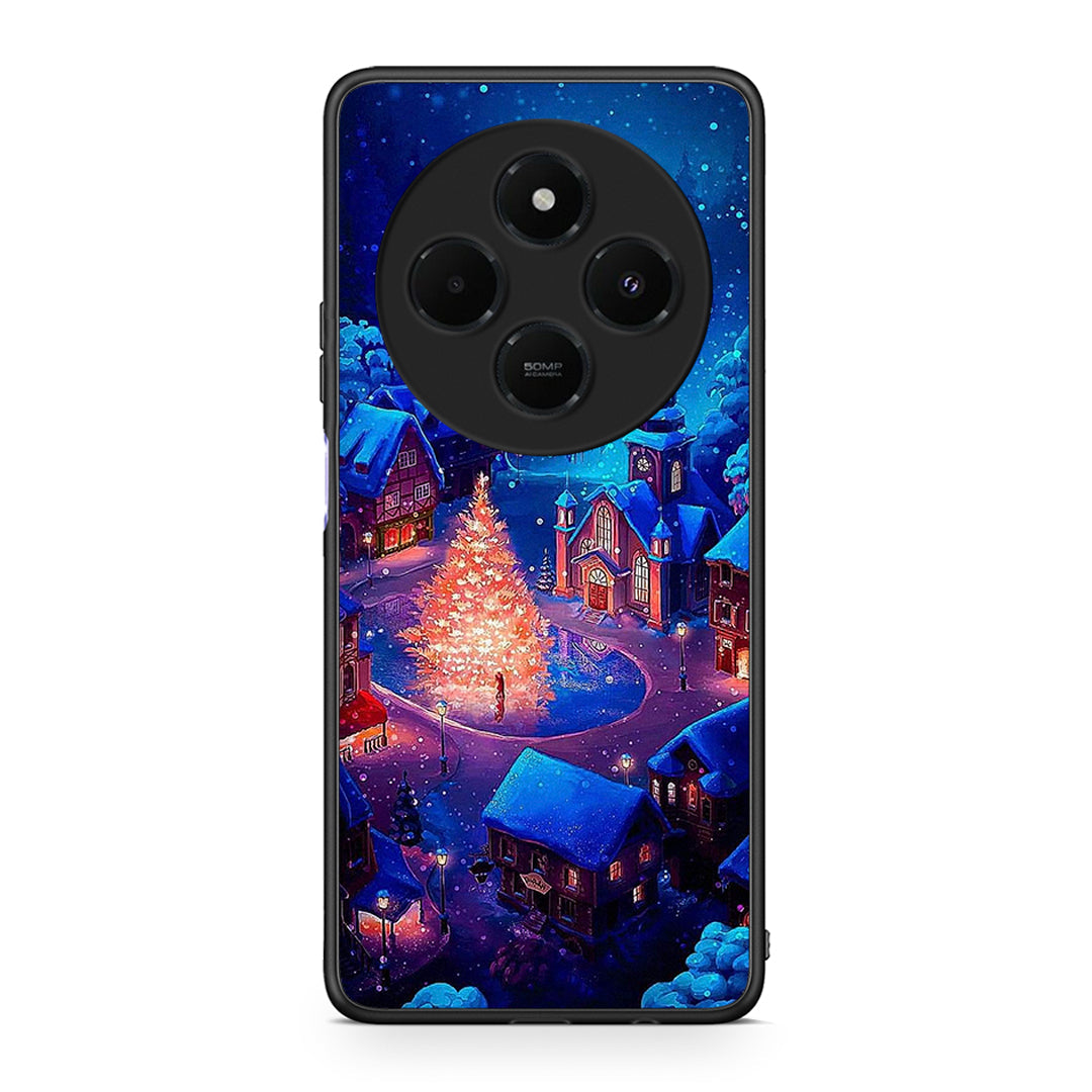 Xiaomi Redmi 14C NFC / A3 Pro / Poco 75 4G / 5G Xmas Village θήκη από τη Smartfits με σχέδιο στο πίσω μέρος και μαύρο περίβλημα | Smartphone case with colorful back and black bezels by Smartfits