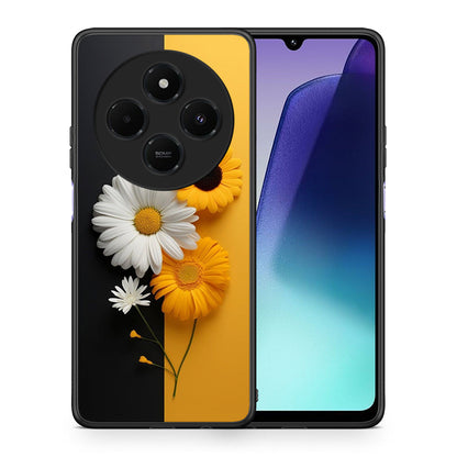 Θήκη Xiaomi Redmi 14C NFC / A3 Pro / Poco 75 4G / 5G Yellow Daisies από τη Smartfits με σχέδιο στο πίσω μέρος και μαύρο περίβλημα | Xiaomi Redmi 14C NFC / A3 Pro / Poco 75 4G / 5G Yellow Daisies case with colorful back and black bezels