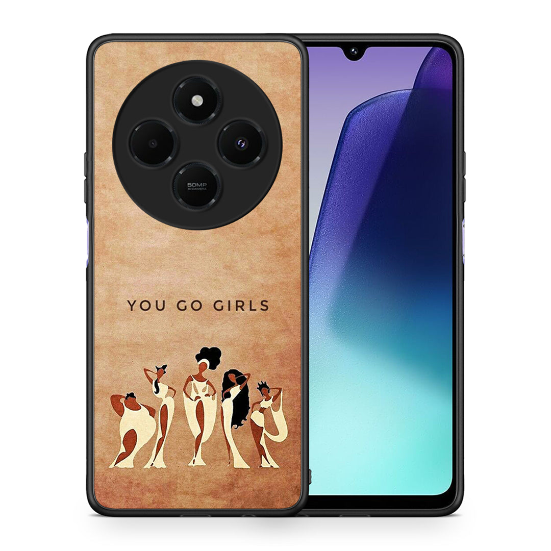 Θήκη Xiaomi Redmi 14C NFC / A3 Pro / Poco 75 4G / 5G You Go Girl από τη Smartfits με σχέδιο στο πίσω μέρος και μαύρο περίβλημα | Xiaomi Redmi 14C NFC / A3 Pro / Poco 75 4G / 5G You Go Girl case with colorful back and black bezels