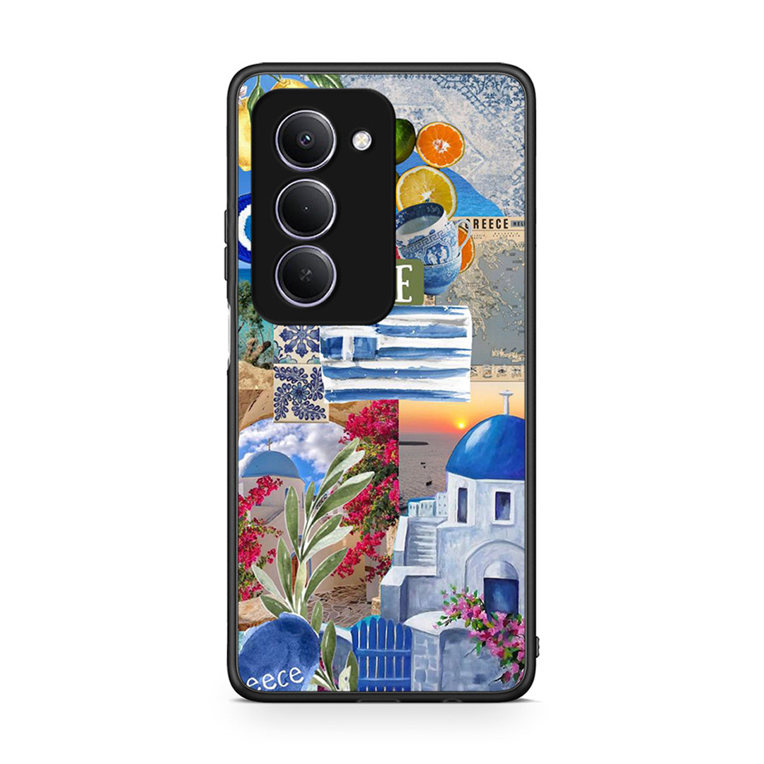 Xiaomi Redmi 15 All Greek Θήκη από τη Smartfits με σχέδιο στο πίσω μέρος και μαύρο περίβλημα | Smartphone case with colorful back and black bezels by Smartfits