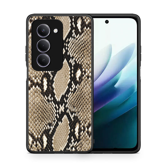 Θήκη Xiaomi Redmi 15 Fashion Snake Animal από τη Smartfits με σχέδιο στο πίσω μέρος και μαύρο περίβλημα | Xiaomi Redmi 15 Fashion Snake Animal case with colorful back and black bezels