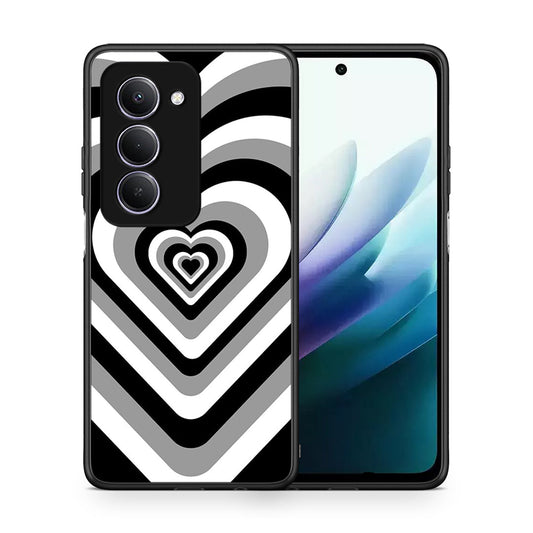 Θήκη Xiaomi Redmi 15 Black Hearts από τη Smartfits με σχέδιο στο πίσω μέρος και μαύρο περίβλημα | Xiaomi Redmi 15 Black Hearts case with colorful back and black bezels
