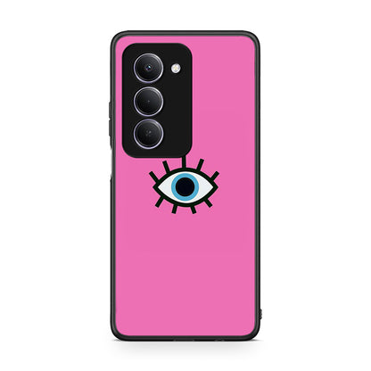 Xiaomi Redmi 15 Blue Eye Pink θήκη από τη Smartfits με σχέδιο στο πίσω μέρος και μαύρο περίβλημα | Smartphone case with colorful back and black bezels by Smartfits