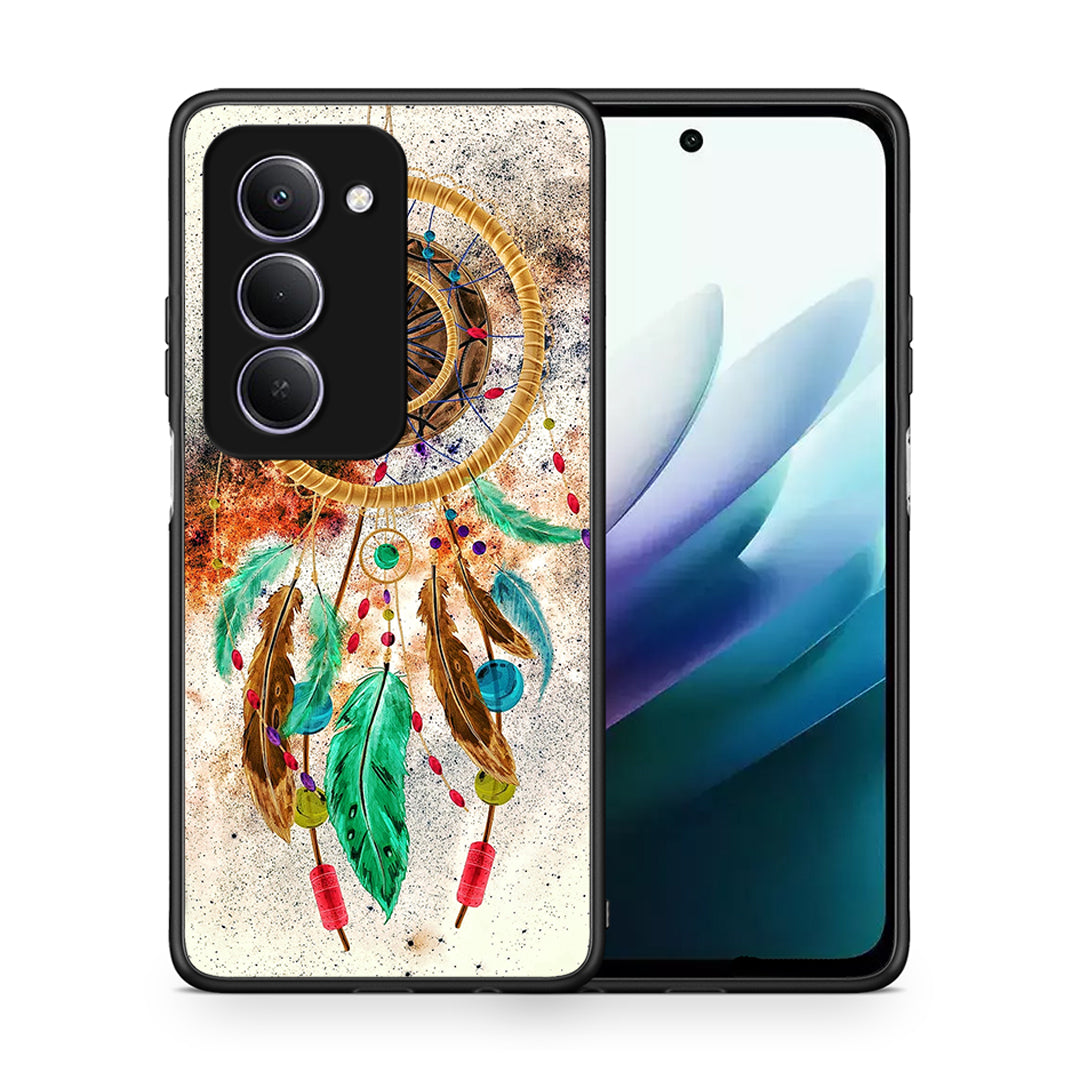 Θήκη Xiaomi Redmi 15 DreamCatcher Boho από τη Smartfits με σχέδιο στο πίσω μέρος και μαύρο περίβλημα | Xiaomi Redmi 15 DreamCatcher Boho case with colorful back and black bezels