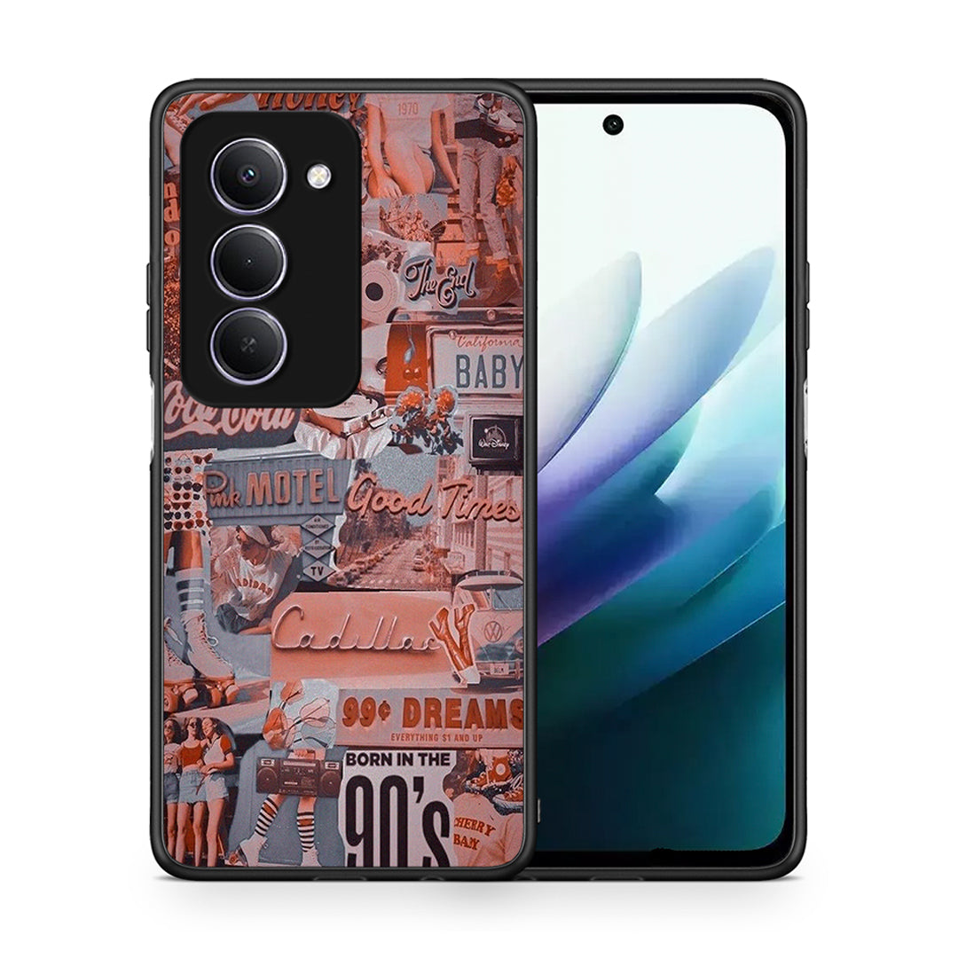 Θήκη Xiaomi Redmi 15 Born In 90s από τη Smartfits με σχέδιο στο πίσω μέρος και μαύρο περίβλημα | Xiaomi Redmi 15 Born In 90s case with colorful back and black bezels