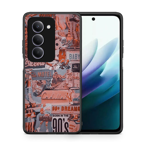 Θήκη Xiaomi Redmi 15 Born In 90s από τη Smartfits με σχέδιο στο πίσω μέρος και μαύρο περίβλημα | Xiaomi Redmi 15 Born In 90s case with colorful back and black bezels