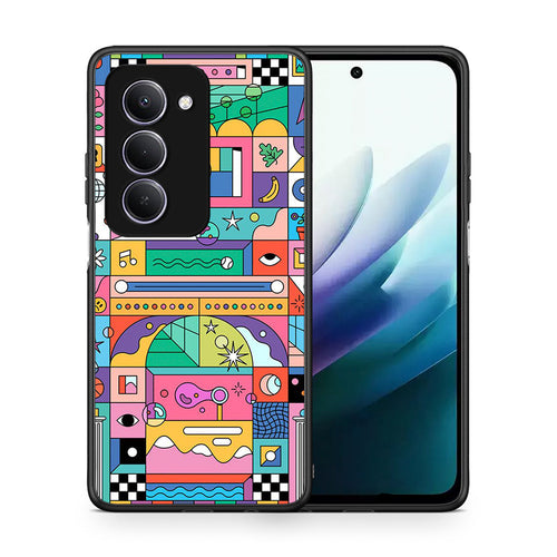 Θήκη Xiaomi Redmi 15 Bubbles Soap από τη Smartfits με σχέδιο στο πίσω μέρος και μαύρο περίβλημα | Xiaomi Redmi 15 Bubbles Soap case with colorful back and black bezels