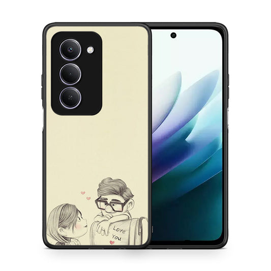 Θήκη Xiaomi Redmi 15 Carl And Ellie από τη Smartfits με σχέδιο στο πίσω μέρος και μαύρο περίβλημα | Xiaomi Redmi 15 Carl And Ellie case with colorful back and black bezels