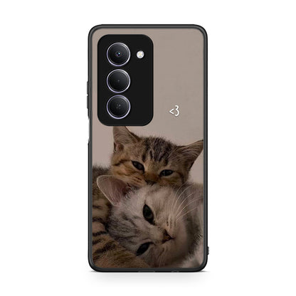 Xiaomi Redmi 15 Cats In Love Θήκη από τη Smartfits με σχέδιο στο πίσω μέρος και μαύρο περίβλημα | Smartphone case with colorful back and black bezels by Smartfits