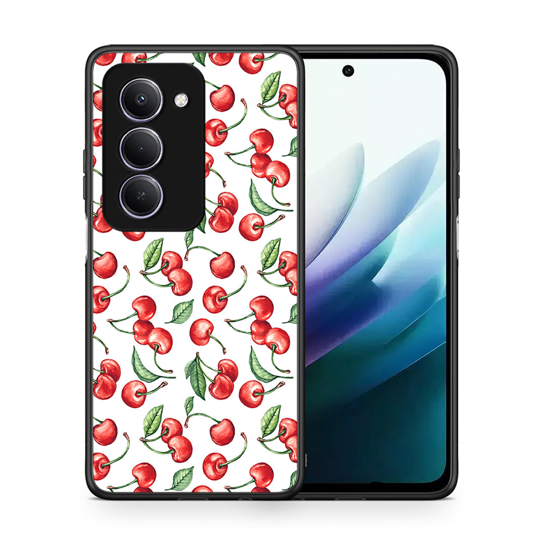 Θήκη Xiaomi Redmi 15 Cherry Summer από τη Smartfits με σχέδιο στο πίσω μέρος και μαύρο περίβλημα | Xiaomi Redmi 15 Cherry Summer case with colorful back and black bezels