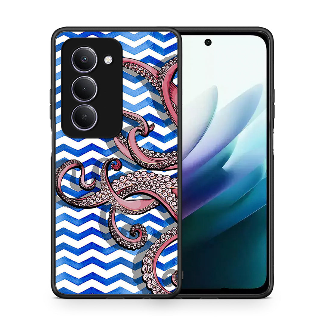 Θήκη Xiaomi Redmi 15 Chevron Devilfish από τη Smartfits με σχέδιο στο πίσω μέρος και μαύρο περίβλημα | Xiaomi Redmi 15 Chevron Devilfish case with colorful back and black bezels